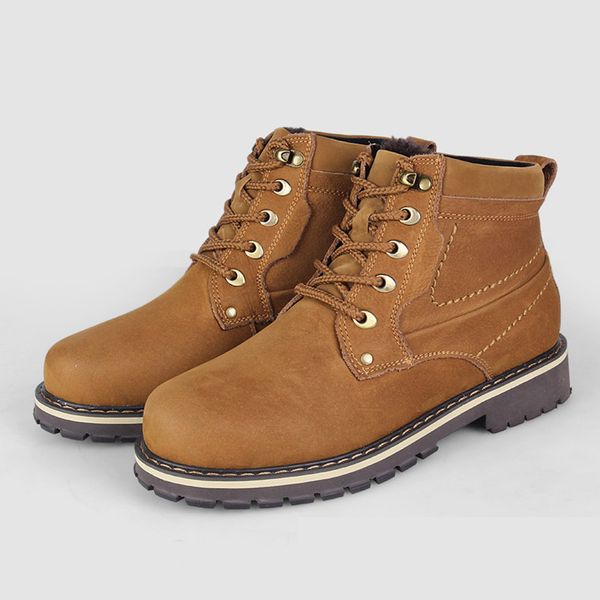 

fashion leather ankle boots men winter new men boots vintage shoes lace up casual shoes footwear hx-171, Black