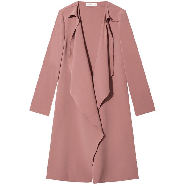 

autumn and winter new style dignified atmosphere fashion mid-length korean-style ball can lapel single-breasted, Black