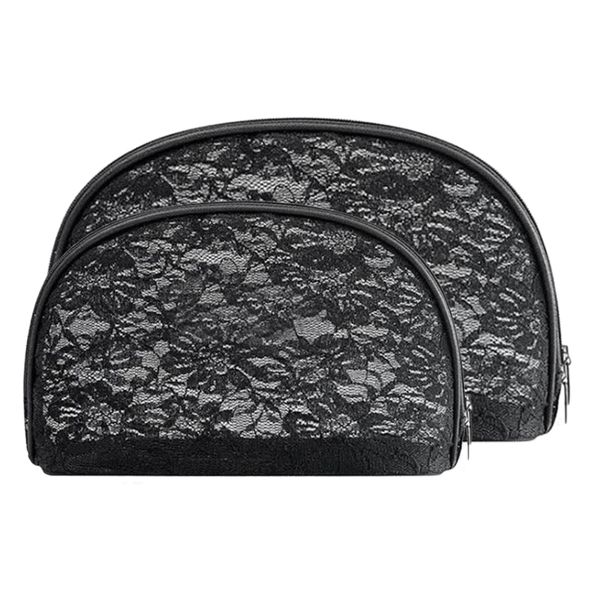 

2 pcs small travel clutch makeup cosmetic bag set for purse handy compact cosmetic storage pouch organizer for women teens girls