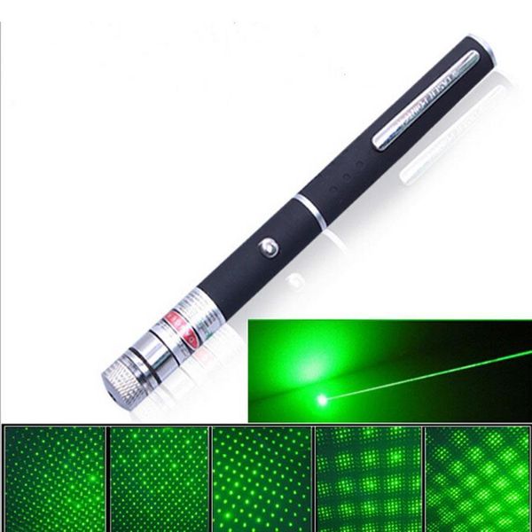 Laserpointer mit Sternkappe, hohe Leistung, 5 mW, 532 nm, grün, professioneller Lazer-Pointer, sichtbares Strahllicht