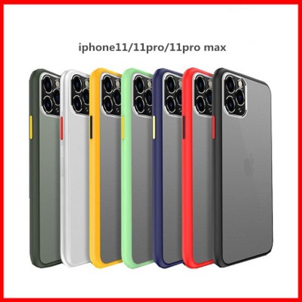 

new shockproof armor phone case for iphone 11 matte hard metal lens protective cover for iphone 11 pro