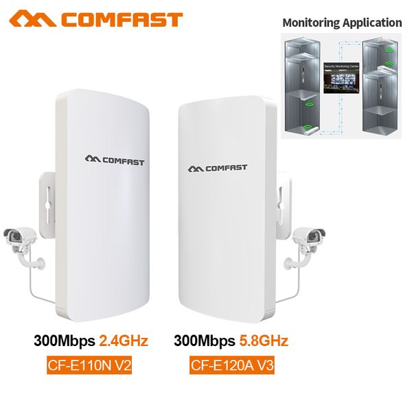 

comfast 2.4ghz/5ghz 300mbps wireless outdoor router cpe bridge 1-3km long range wifi signal extender access point nanostation