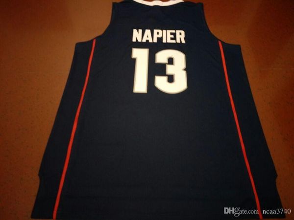 

custom men youth women vintage #13 uconn shabazz napier basketball jersey size s-4xl or custom any name or number jersey, Black