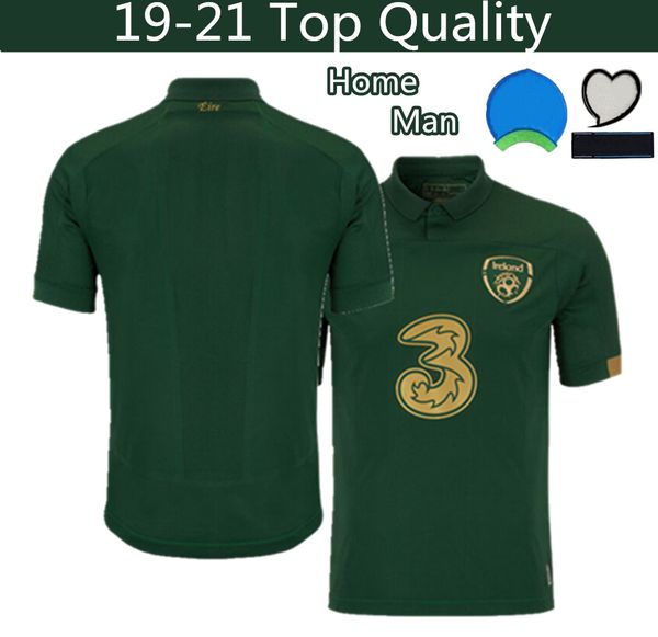 

ireland soccer jersey man home fans jersey 19 2020 2021 thailand soccer tracksuit s xxxl, Black;yellow