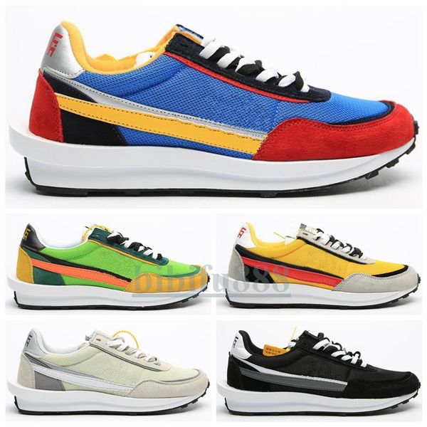 

new sacai ldv waffle daybreak running shoes varsity blue green gusto black white grey women breathable sport trainers mens designer sneakers