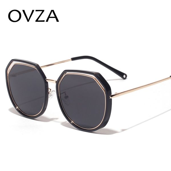 

ovza round gradient sunglasses for women mirrored sunglasses female fashion circle big eyeglasses uv400 oculos feminino s3095, White;black