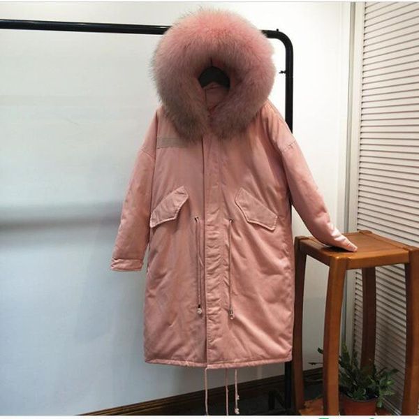 

90% white duck down coat 2018 new fashion brand women's down jackets natural raccoon fur collar female parka winter jacket women, Black