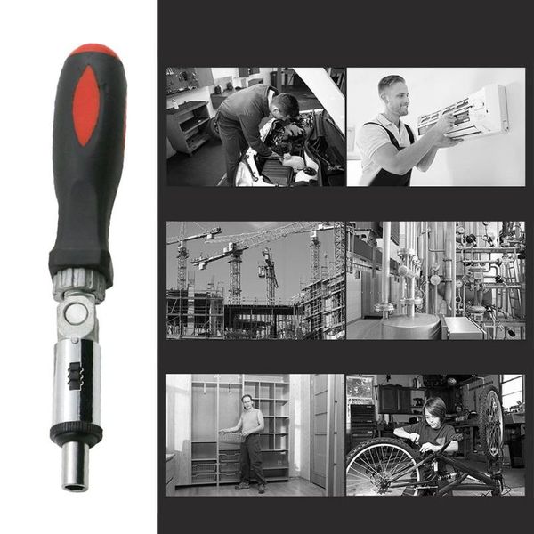 

t-type ratchet screwdriver 6.35mm rotary forward reverse quick bolt driver batch 180 degree rotation for multiple angles