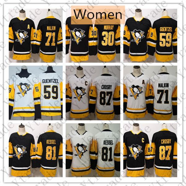 

женщины sidney crosby jersey 87 pittsburgh penguins lady hockey 71 евгений малкин 81 фил кессел 59 джейк гюнцель 30 мэтт мюррей хоккейные ма, Black;red