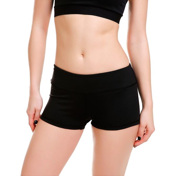 

jigerjoger high waist shorts a pocket solid black short yoga shorts outdoor running sports fitness tight plus size bottom, White;red