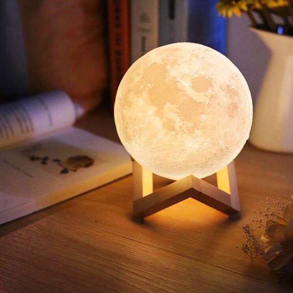 

usb lamp 3d printing moon lamp luminaria usb charging night light led touch control brightness two color change bedside lamps