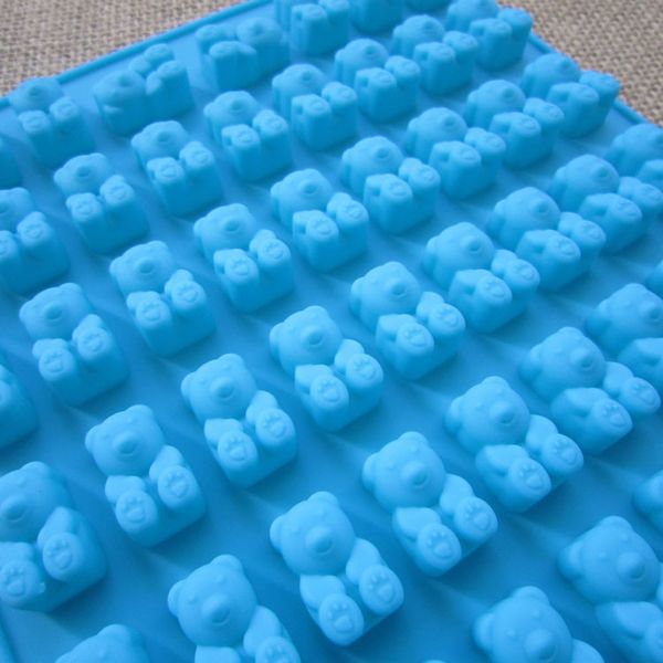 

53 cavity silicone gummy bear chocolate mold candy maker ice tray jelly moulds kitchen tool accessories manual wholesale #20