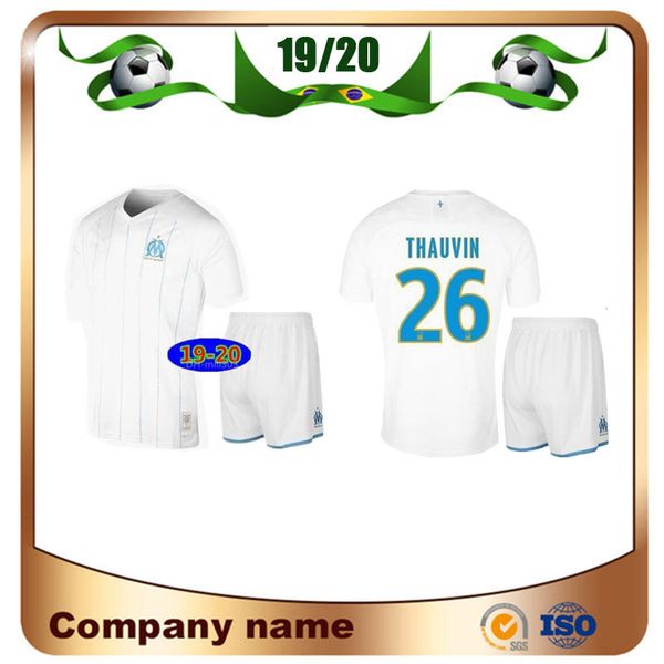 

19/20 kids kit marseille 10 payet soccer jersey 2019 home l.gustavo thauvin soccer shirts away ocampos batshuayi 3rd football uniform sales, Black