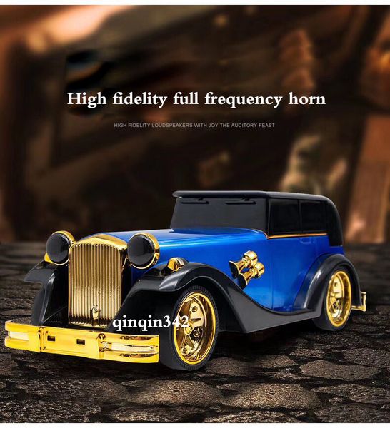 

car model bluetooth portable speaker fm radio usb tf card 3.5mm line-in supported dhl tnt ing