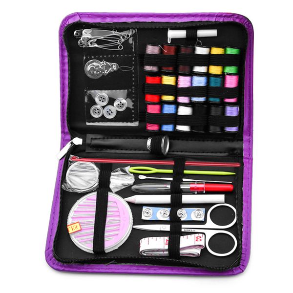 

52 pcs home lightweight campers for adults mini thread scissor travel zippered case portable with bag sewing kit thimble