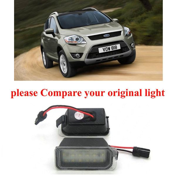 

2 bulbs xenon white led license number plate lights for mondeo ba7 2008 kuga 2008 galaxy wa6 2006 error canbus