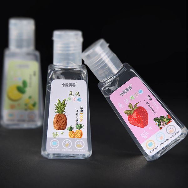 

30ml fruit-scented mini hand sanitizer soap gel disposable rinse-travel portable moisturizing antibacterial 10pcs/lot