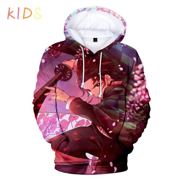

demon slayer: kimetsu no yaiba 3d hoodies men/women sweatshirt anime harajuku spring autumn winter children children's hoodies, Black