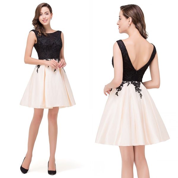 

elegant lace appliques homecoming dresses backless short prom party dresses cocktail vestido cps363, Blue;pink