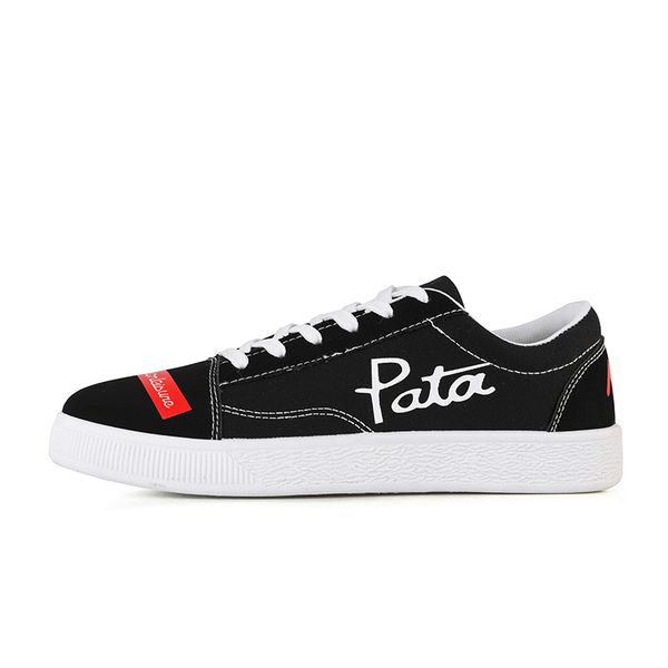 

designer couple pata canva shoes flat shoes classic white black autumn walking luxury mens womens casual shoes