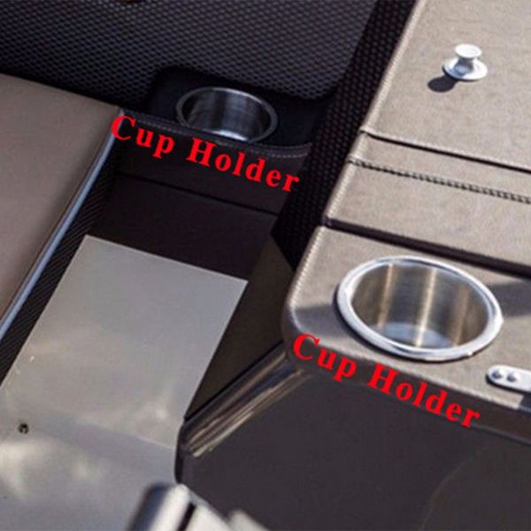 

2pcs recessed stainless steel cup drink bottle holder with drain marine for boat rv camper car truck two stage