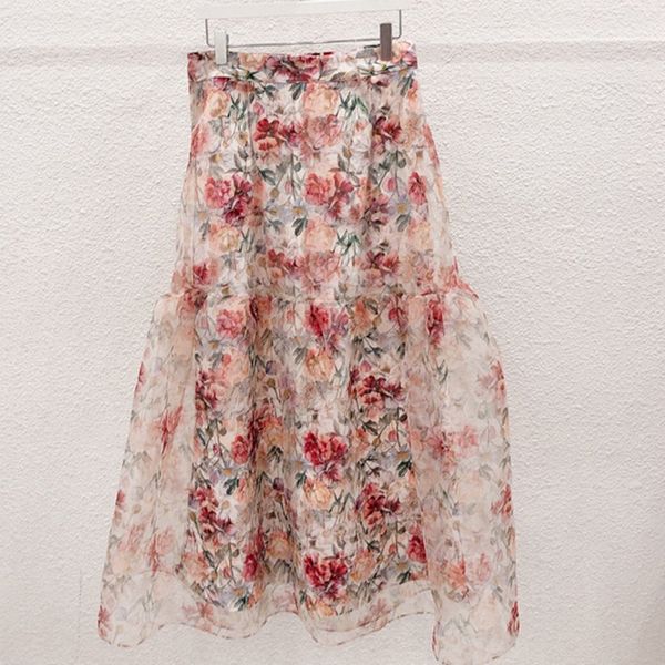 

ewq] 2020 summer new fashion trend mesh splicing printing all-amtch ladies skirt vintage faldas korea hiahg party skirts qv879, Black