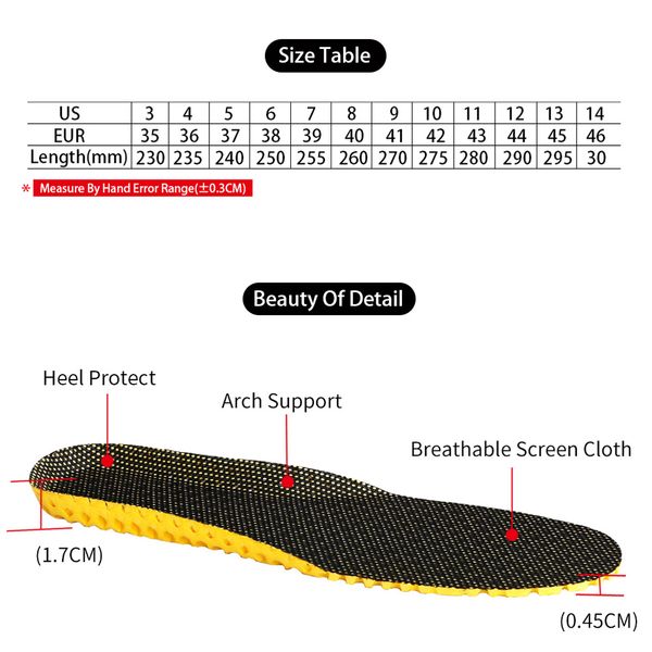 

1 pair ortc shoes & accessories insoles orthopedic memory foam sport arch support insert woman men feet soles pad, White;pink