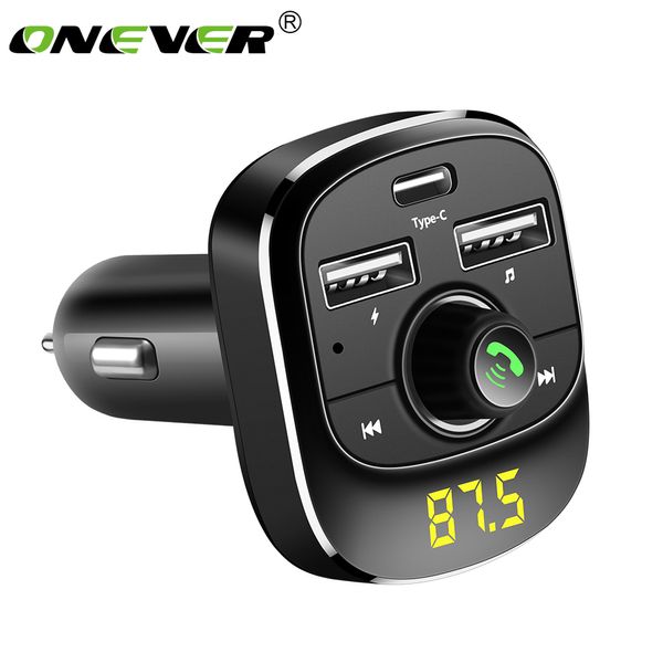 

onever car mp3 player wireless bluetooth fm transmitter modulator hands-car kit with 5v 3.1a dual usb port adapter