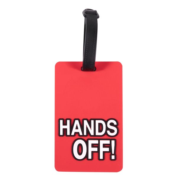 

red secure travel suitcase luggage name id holder label tag claim hands off, Black