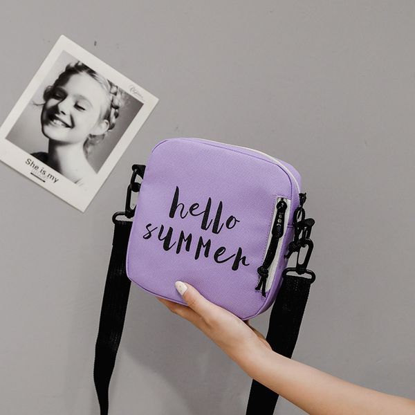 

2019 summer new style canvas bag women's versatile single-shoulder crossbody bag sesame street phone customizable logo