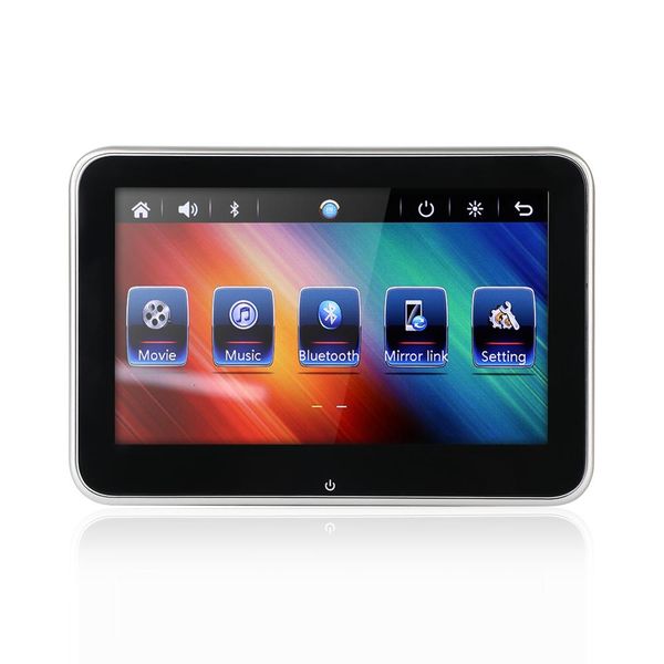 

8 inch ultra-thin car headrest monitor mp5 player mirror link android fm hd 1080p video screen with usb/sd multimedia player