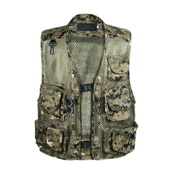 

grandwish fishing vest summer outdoor mens workwear vests multi-pockets professional pgraphy vest fishing jackets men ,ga131, Black;white
