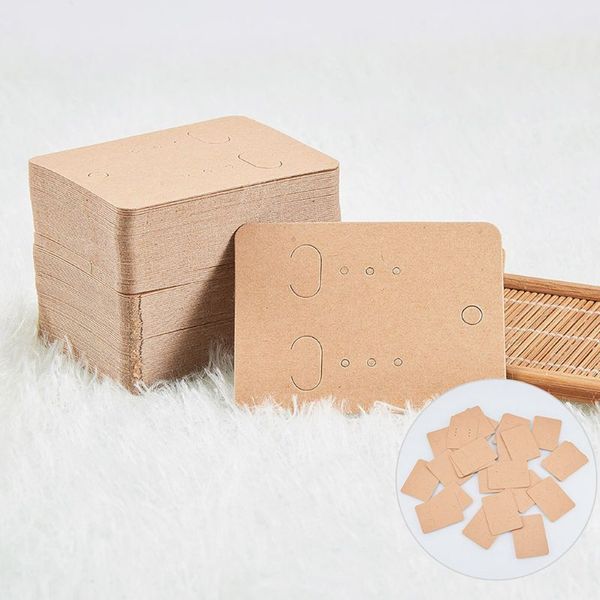 

200pcs earring display card blank kraft paper tag self-seal bags earring package, Pink;blue