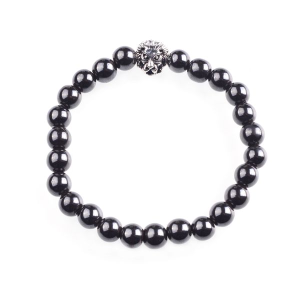 

bead lion alloy gemstone bracelet men and women healing popular 2019 new, Black