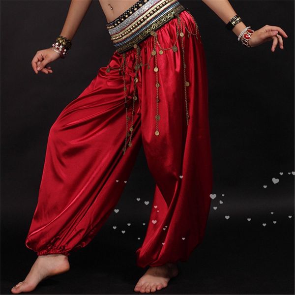 

2016 tribal belly dance pants bloomers for women belly dancing costume pant various colors, Black;red