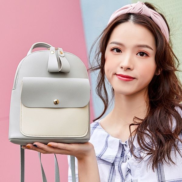 

2020 new women's backpack korean version hit the color ladies backpack fashion simple ladies