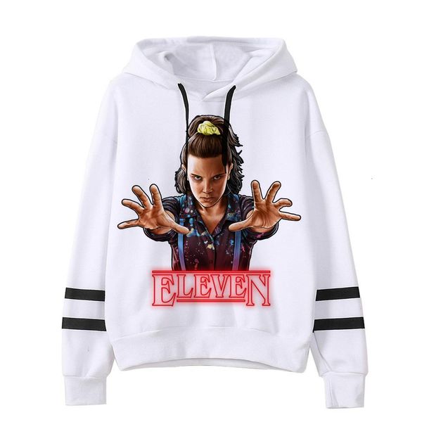 

странные вещи сезон 3 hoodie мужчины / женщины harajuku одиннадцать фуфайки смешно kawaii корейский крупногабаритные с капюшоном мужские тол, Black