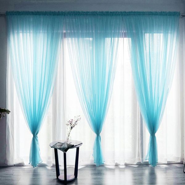 

solid tulle curtain window drape string curtains for living room bedroom panel sheer tulle modern window treatments ed