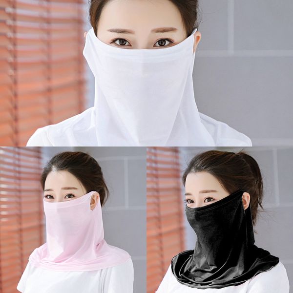 

fv2as bandana style fishing scarf mask blocking simple headwear cycling headband hiking outdoor head scarf face shield, Black