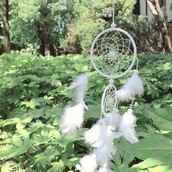 

white dream catcher hanging ornaments birthday wedding decoration feather