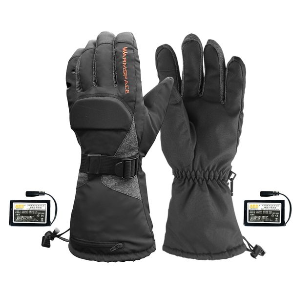 

warmspace electric heated gloves with rechargeable battery thermal heated gloves for men women waterproof ski warm glove
