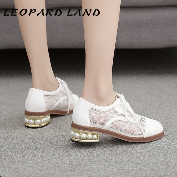 

leopard land 2020 autumn winter products lace upper pearl sole comfortable coarse with single shoes women boots jxq, Black