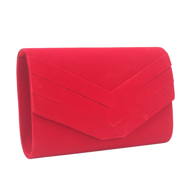 

13color velour clutch bag women fashion evening elegant envelope bags party wedding chain crossbody bag small female daybag 2019
