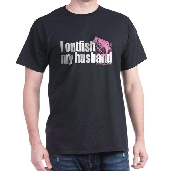 

men's t-shirts outfish my husband t-shirt wife, White;black