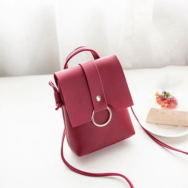 

women pu mini hasp messenger bags girl cell phone pocket pouch students children crossbody case girl shoulder bags
