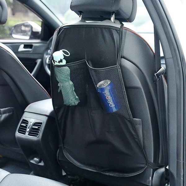 

1 pc car seat back protector universal organiser storage bag 1 pcs anti child kick pad mat dirty cover protects with 2 pockets