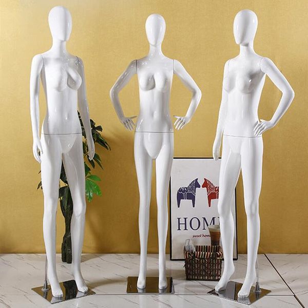 

3style abs plastic female mannequin full body model display stand wedding dress design clothing store dummy platform 1pc d141, Khaki