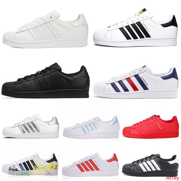 

2020 new superstars casual shoes plate-forme men women chaussures triple white black 80s pride star flats designer sneakers 36-45
