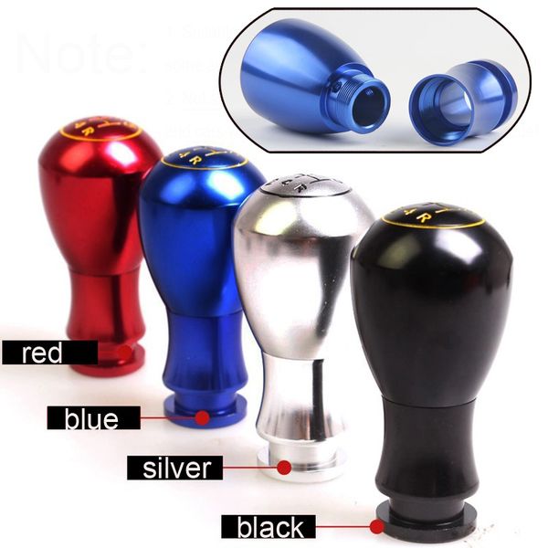 

4 color 5 speed universal car aluminum manual gear shift knob stick manual transmission gearstick lever shifter knob