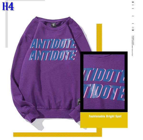 

brand hoodies for women new solid color crew neck sweater with letter print hoodie men trend clothing asian size s-2xlh4, Black